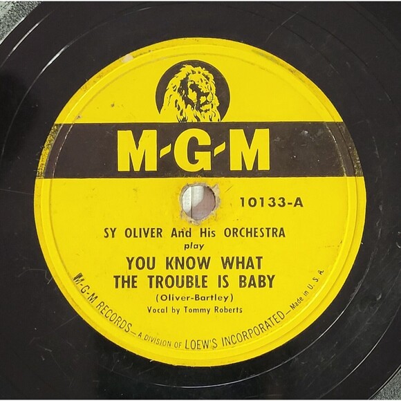 Sy Oliver 78 RRPM - You Know What The Trouble Is Baby / Lammar's Boogie - MGM G - Picture 1 of 2